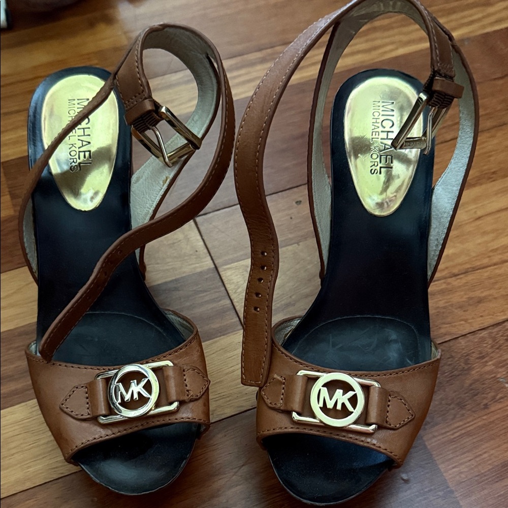 Michael Kors Brown Leather Heels